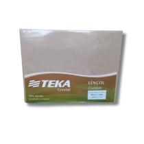 Lençol Teka 100% Algodão Com Elastico 120 Fios Linha Crystal Solteiro, Casal, Queen