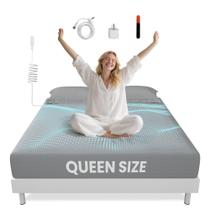 Lençol Terra Cinza Queen Size - 90% Algodão Orgânico + 10% Prata Pura - Lençol Ajustado com Bolso Profundo e 400 Fios para Aterramento - Sono Melhorado com Roupa de Cama Conectada à Terra Lençol Terra Cinza Queen Size - 90% Algodão Orgânico + 10% Prata Pura - Lençol Ajustado com Bolso Profundo e 400 Fios para Aterramento - Sono Melhorado com Roupa de Cama Conectada à Terra