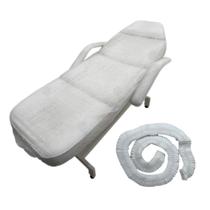 Lençol TNT Branco Descartável Maca Hospitalar2mx0,90m com Elástico 2x0,90m 10 Unidades