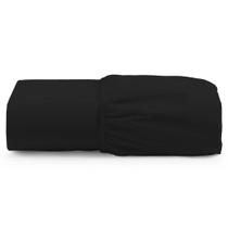 Lençol Unique Avulso de Baixo Casal Padrão com Elástico Micro Percal 400 Fios - Preto