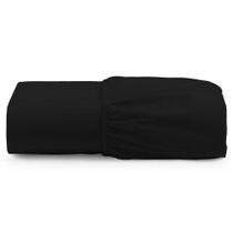 Lençol Unique Avulso De Baixo Casal Padrão Com Elástico Micro Percal 400 Fios - Preto