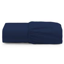 Lençol Unique Avulso de Baixo Solteiro com Elástico Micro Percal 400 Fios - Azul Marinho Lençol Unique Avulso de Baixo Solteiro com Elástico Micro Percal 400 Fios - Azul Marinho