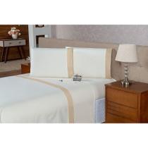 Lençol Viúvo 3 Pçs c/ Ponto Palito Percal 180 Fios Lençol Viúvo 3 Pçs c/ Ponto Palito Percal 180 Fios