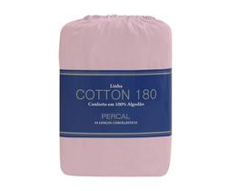 Lençol Zelo Cotton 180 com Elástico Solteiro Rose