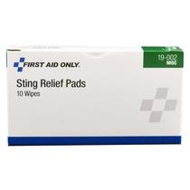 Lenços Aliviadores para Picadas First Aid Only - Pacote com 10 Unidades