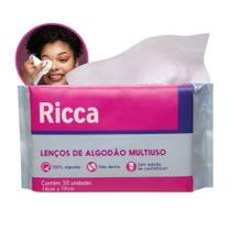Lenços de Algodão Multiuso p/ Limpeza e Cuidado 50 Unidades Ricca