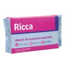 Lenços de Algodão Multiuso Ricca 50un Cód.334 Lenços de Algodão Multiuso Ricca 50un Cód.334