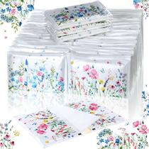 Lenços de bolso Fourluoo Summer Floral, pacote com 50, 3 camadas