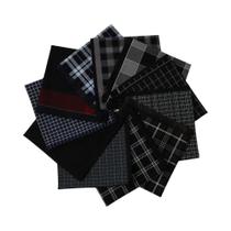 Lenços De Bolso Xadrez De Algodão Puro Para Homens, Pacote Com 6, Lenços Finos Para Terno De Lenços De Bolso Xadrez De Algodão Puro Para Homens, Pacote Com 6, Lenços Finos Para Terno De