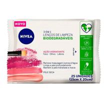 Lenços De Limpeza 3 Em 1 Pele Seca Nivea Ação Hidratante