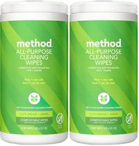 Lenços de Limpeza Multiuso Method Pacote com 2 - 70 Lenços
