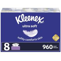 Lenços de Papel Faciais Kleenex Ultra Soft 960 Unidades 8 Caixas Lenços de Papel Faciais Kleenex Ultra Soft 960 Unidades 8 Caixas