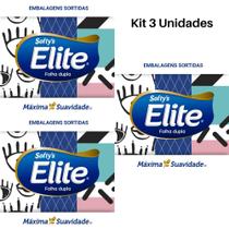 Lenços de Papel kit 100 Folhas Elite Máxima Suavidade Folha Dupla