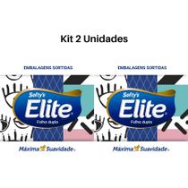 Lenços de Papel kit 100 Folhas Elite Máxima Suavidade Folha Dupla