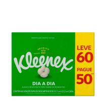 Lenços Duplos Descartáveis Dia a Dia Kleenex Leve 60 Pague 50 Unidades Lenços Duplos Descartáveis Dia a Dia Kleenex Leve 60 Pague 50 Unidades