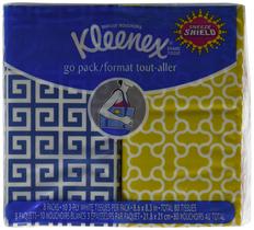 Lenços faciais Kleenex, pacotes de bolso de 3 camadas, 48 x 10 lenços