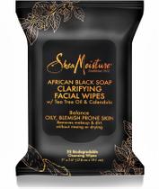 Lenços Faciais SheaMoisture Sabonete Preto Africano 30 un Lenços Faciais SheaMoisture Sabonete Preto Africano 30 un