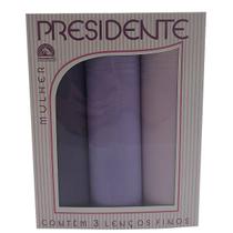 Lenços Femininos Presidente De Bolso 30cm 100 Algodão Kit 3 Unidades Lenços Femininos Presidente De Bolso 30cm 100 Algodão Kit 3 Unidades