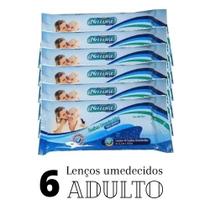 Lenços Kit 6 Toalhas Umedecidas para Adulto 40 unidades - Nature Lenços Kit 6 Toalhas Umedecidas para Adulto 40 unidades - Nature