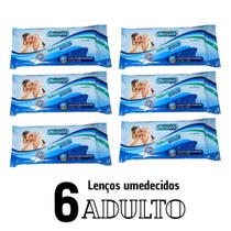 Lenços Kit 6 Toalhas Umedecidas para Adulto 40 unidades - Nature