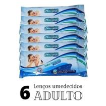 Lenços Kit 6 Toalhas Umedecidas para Adulto 40 unidades - Nature