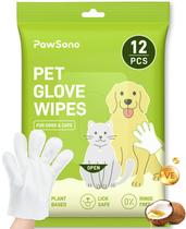 Lenços Luva para Pets PawSono 12 Unidades Hipoalergênicos Sem Enxágue Lenços Luva para Pets PawSono 12 Unidades Hipoalergênicos Sem Enxágue