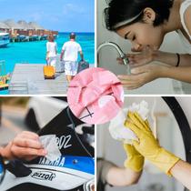 Lenços Mini Toalhas de Algodão 10 unid Portáteis para uso emergência fora de casa Lenços Mini Toalhas de Algodão 10 unid Portáteis para uso emergência fora de casa