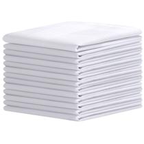 Lenços Ohuhu, pacote com 13, 100% algodão, 41x41 cm, brancos Lenços Ohuhu, pacote com 13, 100% algodão, 41x41 cm, brancos
