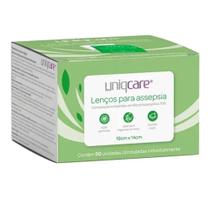 Lenços Para Assepsia 70% Swab Grande 19x14 Cm 50 Unidades - UNIQMED