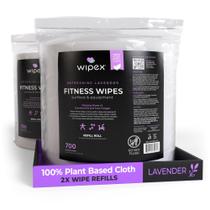Lenços para Equipamentos de Academia Wipex 1400 Unidades Lavanda 20x20 cm