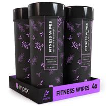Lenços para Equipamentos de Fitness Wipex Lavanda e Vinagre 75 unidades 4 Pacotes