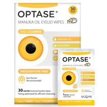 Lenços para Pálpebras Optase Óleo de Manuka 30 Unidades Sem Conservantes