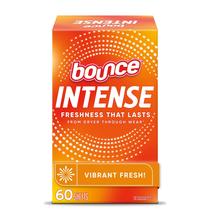 Lenços para Secadora Bounce Intense Vibrant Fresh 60 unidades