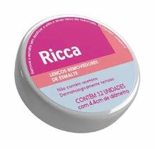Lenços Removedores de Esmalte Ricca - 32 unid de 4,4cm