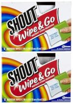 Lenços Removedores de Manchas Shout Wipe & Go 24 Unidades