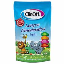 Lenços Umedecidos ClinOff Refil 75 Unidades