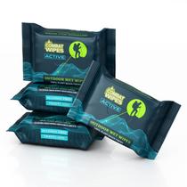 Lenços umedecidos Combat Wipes ACTIVE Outdoor Biodegradáveis 100% 4x25