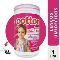 Lenços Umedecidos Cotton Line Baby Care 70 unidades Rosa