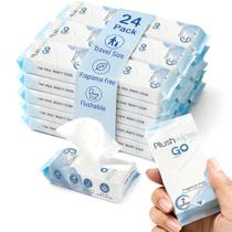 Lenços Umedecidos Flushable Plushwipes Go Pacote com 24 Lenços Umedecidos Flushable Plushwipes Go Pacote com 24