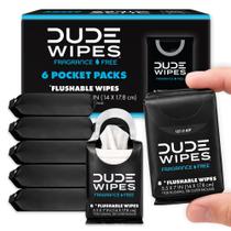 Lenços Umedecidos Flusháveis para Viagem DUDE Wipes Sem Fragrância 48 Unidades