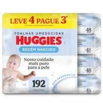 Lenços Umedecidos Huggies Recém Nascido Sem Fragrância com 192 Unidades Leve 4 Pague 3 Lenços Umedecidos Huggies Recém Nascido Sem Fragrância com 192 Unidades Leve 4 Pague 3