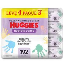 Lenços Umedecidos Huggies Rosto e Corpo 4x 48 Unidades Lenços Umedecidos Huggies Rosto e Corpo 4x 48 Unidades