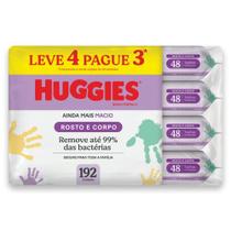 Lenços Umedecidos Huggies Rosto e Corpo 4x 48 Unidades Lenços Umedecidos Huggies Rosto e Corpo 4x 48 Unidades