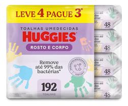 Lenços Umedecidos Huggies Rosto e Corpo pack com 192 un
