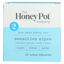 Lenços Umedecidos Íntimos Sensíveis The Honey Pot 15 Unidades