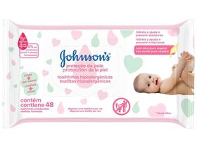 Lenços Umedecidos Johnsons Baby Proteção da Pele - 48 Unidades