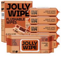 Lenços umedecidos JOLLY WIPE, laváveis, extra grandes, 300 lenços umedecidos, pacote com 6