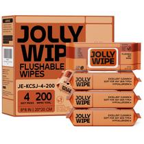 Lenços umedecidos JOLLY WIPE laváveis extra grandes 99% de água+aloe 200u
