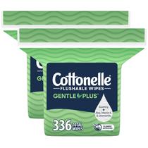 Lenços umedecidos laváveis Cottonelle GentlePlus 336 Wipes