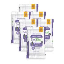 Lenços umedecidos laváveis Simpleaf Lavender 150 unidades